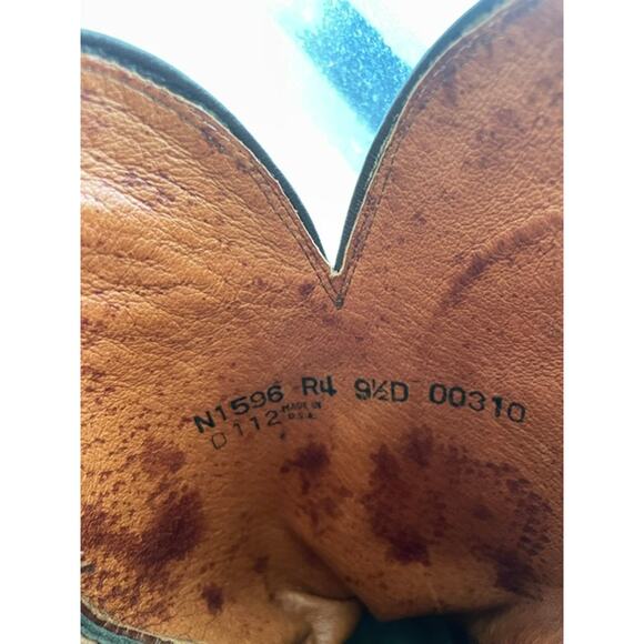 Lucchese Classics N1596 R4 Cowboy Boots Mens 9.5D Brown USA Western Leather main image 10
